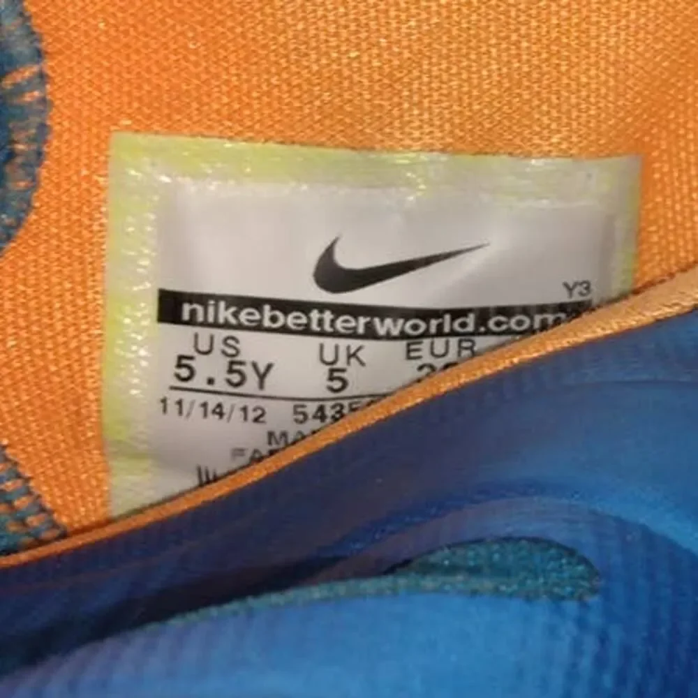 Nike Lebron X GS Boys Blue & Orange Sneakers - Size 5.5Y AWESOME!